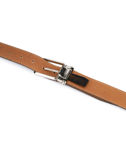 ELVAR Pebbled Brown Leather Belt