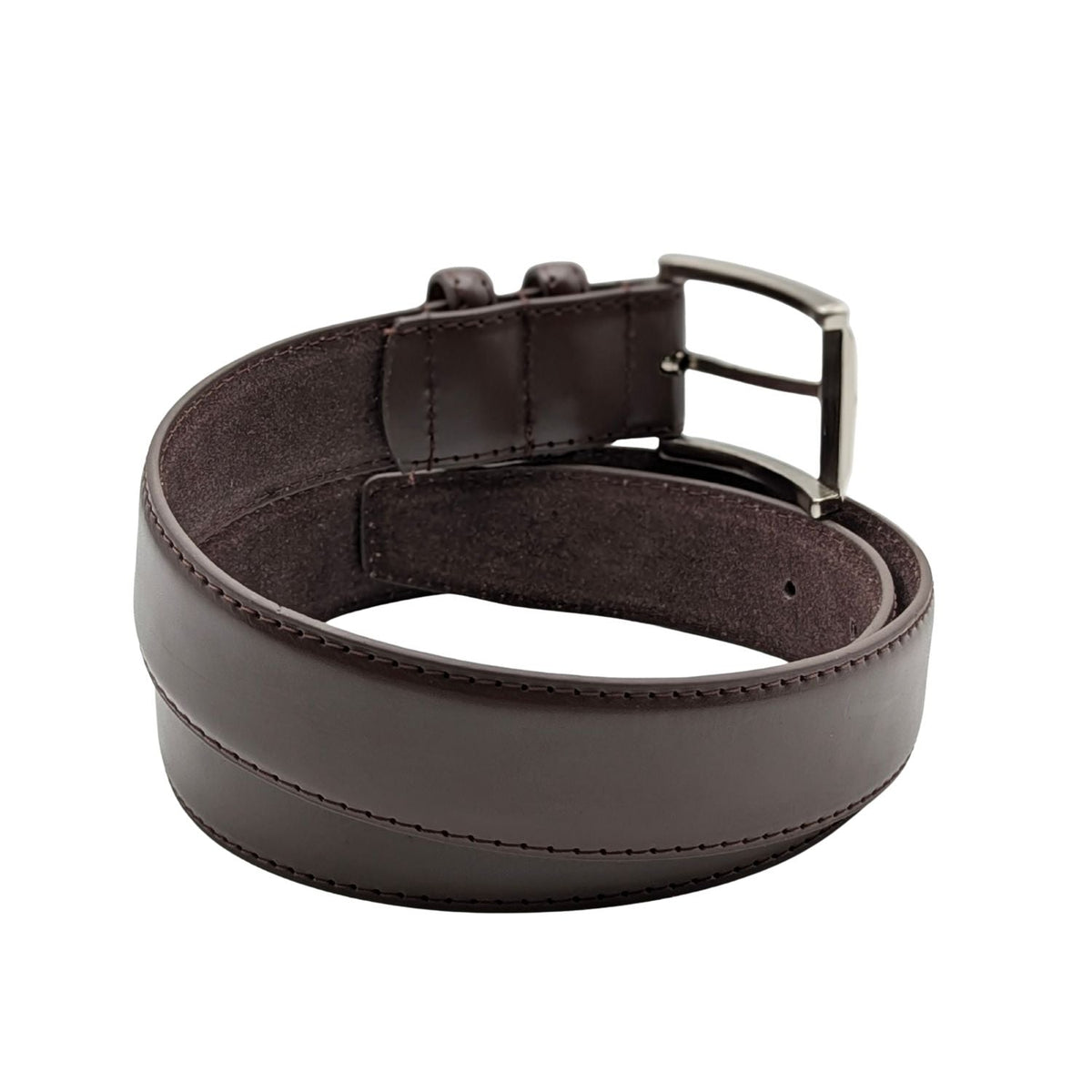 ELVAR Dark Brown Leather Dress Belt