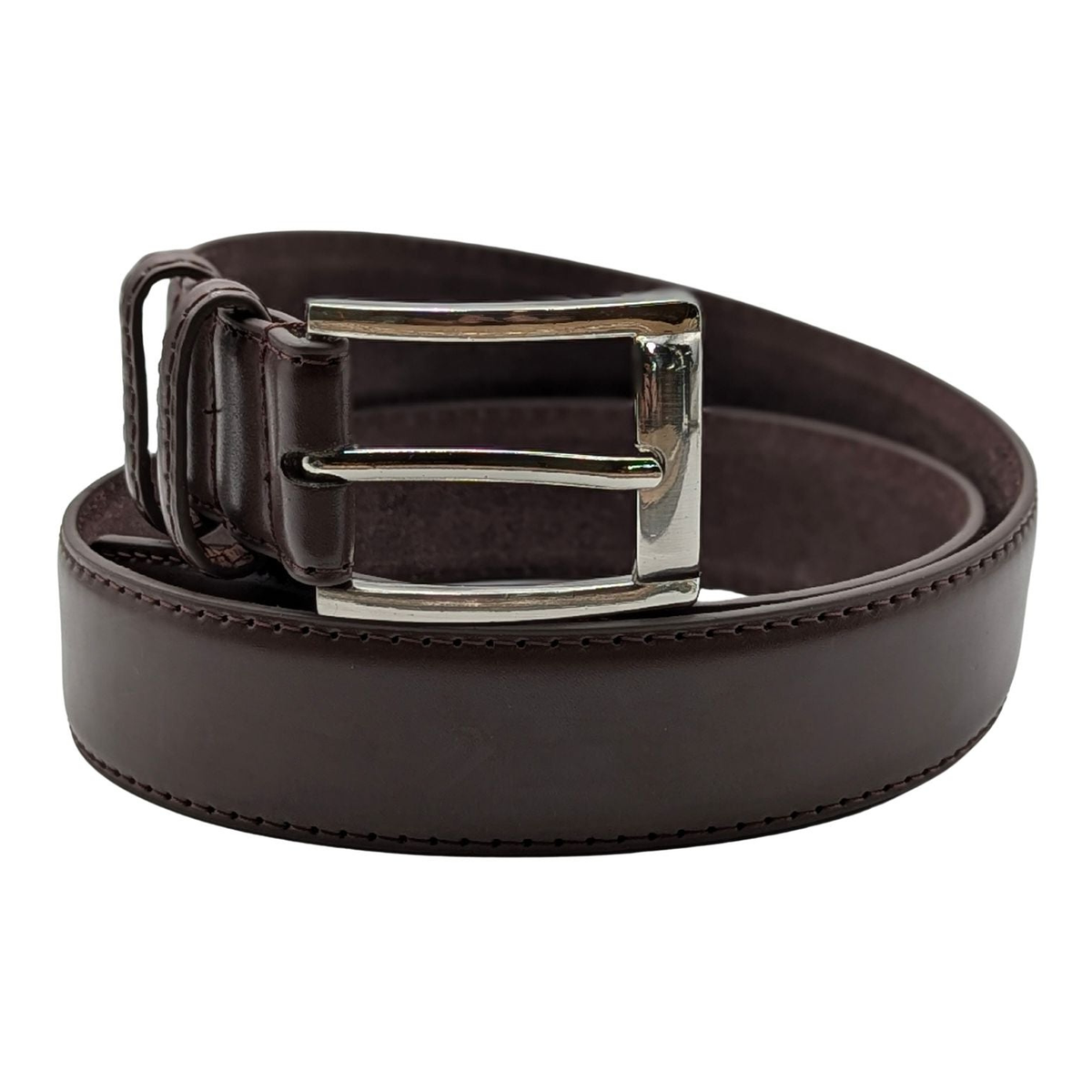 ELVAR Dark Brown Leather Dress Belt