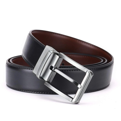 ELVAR Reversible Black & Brown Leather Belt