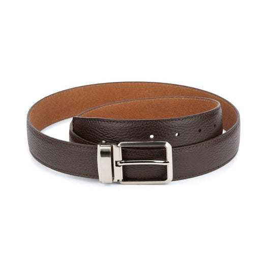ELVAR Pebbled Brown Leather Belt