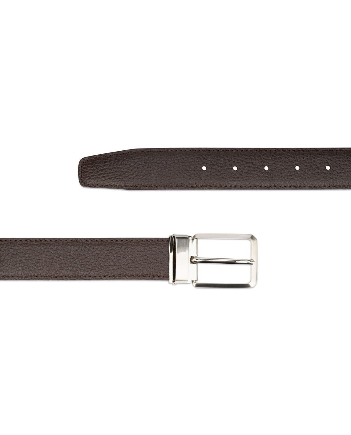 ELVAR Pebbled Brown Leather Belt