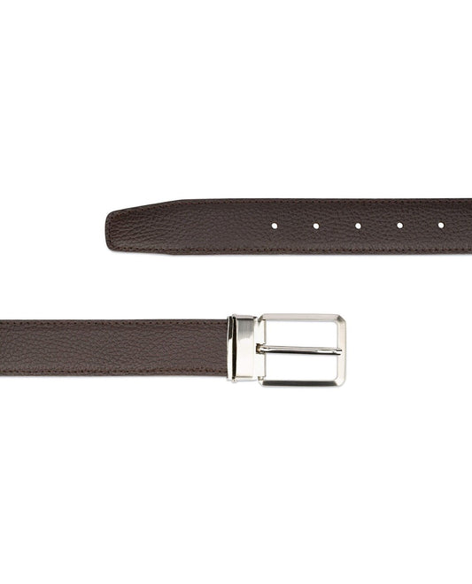 ELVAR Pebbled Brown Leather Belt