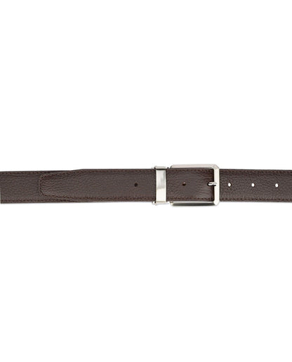 ELVAR Pebbled Brown Leather Belt