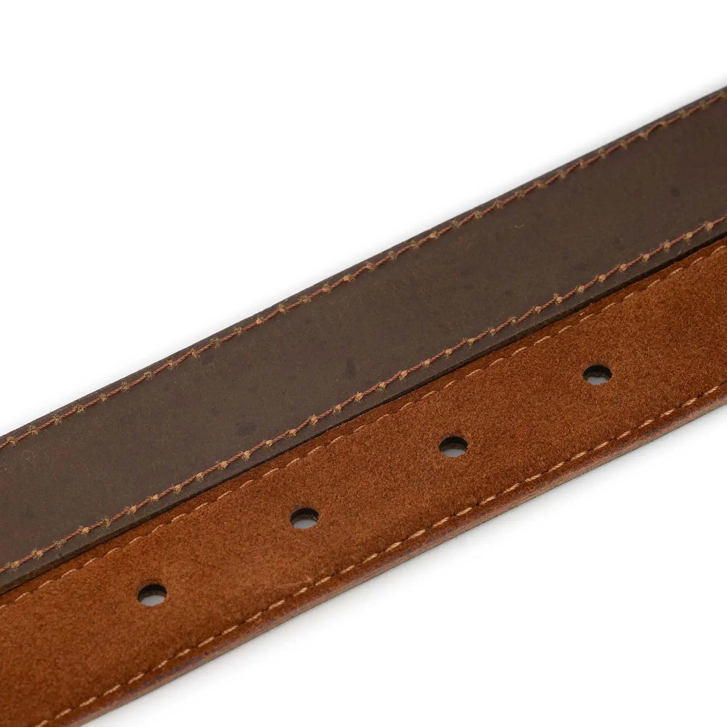 ELVAR Tobacco Suede Leather Belt