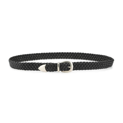 ELVAR Black Braided Leather Belt