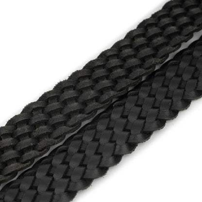 ELVAR Black Braided Leather Belt