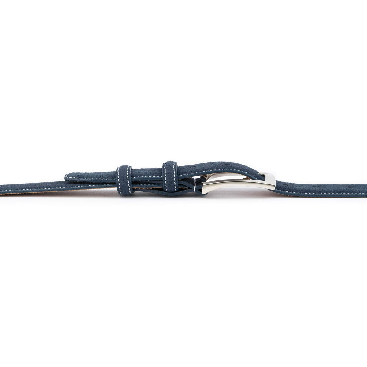 ELVAR Blue Suede Leather Belt